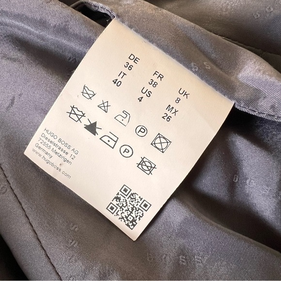 HUGO BOSS Grey Wool Blend Blazer Women’s Size 4 - Picture 5 of 11